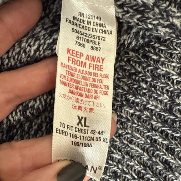 Topman Men's XL Marled Blue Knit Crew Neck Sweater Preppy Modern Minimalist - Picture 5 of 9